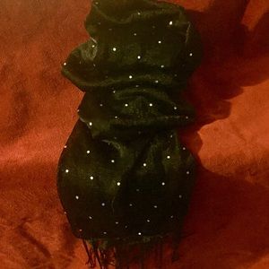 Embellished Black Scarf